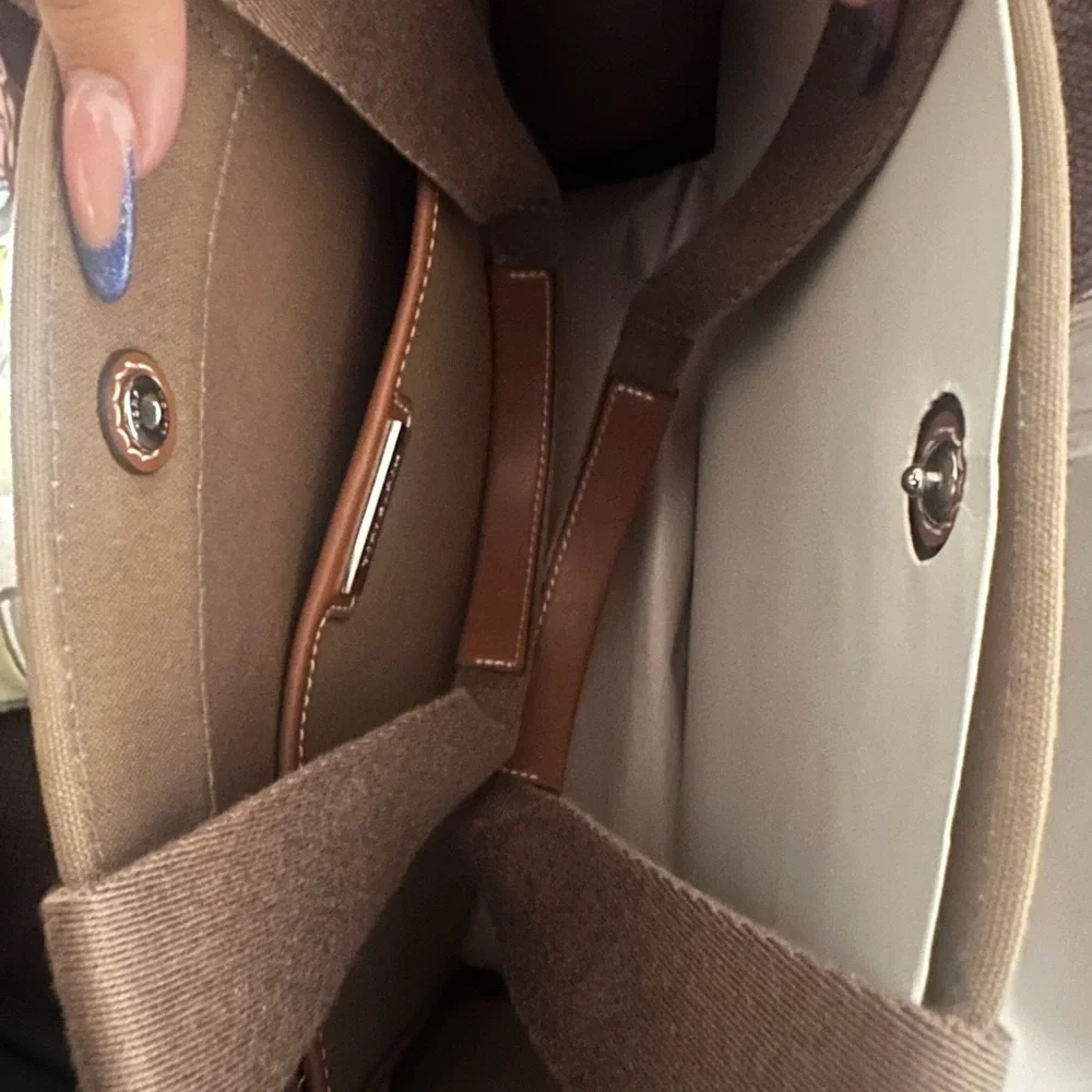 Tory Burch Tan Canvas Tote - Picture 5 of 7